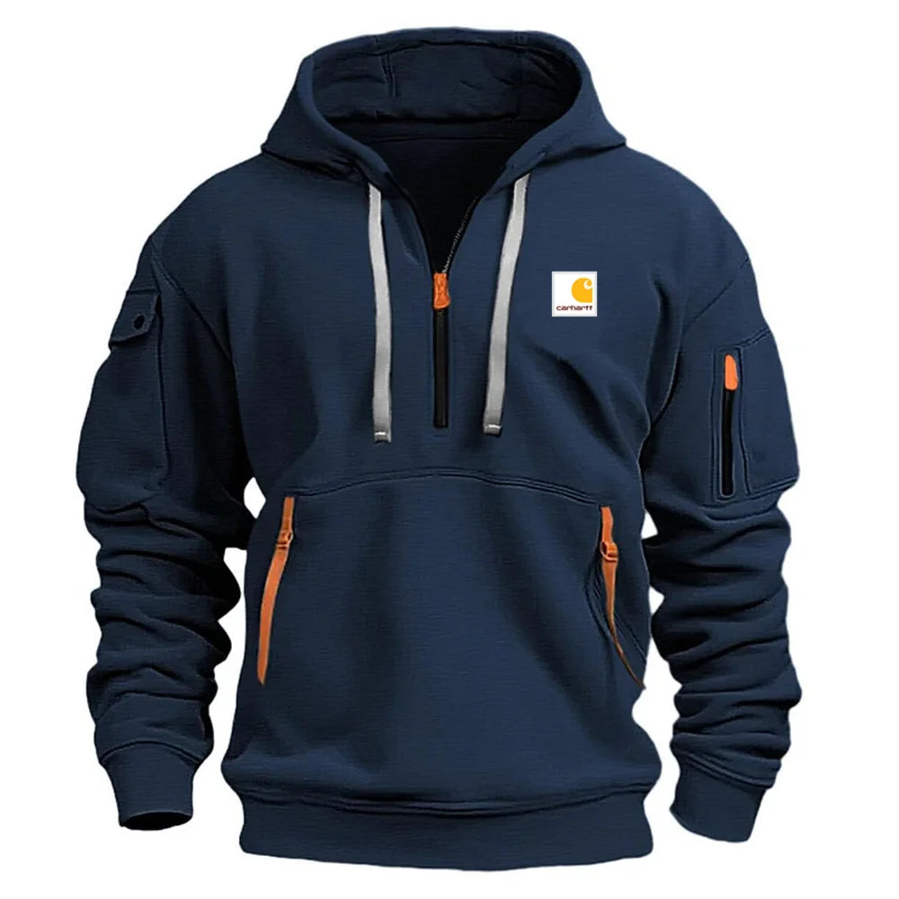 Men's Zipper And Multi Pocket Casual Sport Sweatshirt