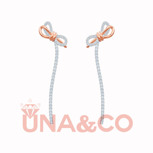 Bow Tassel Temperamental Long Earrings