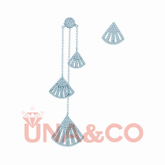 Unique and Sweet Fan-shaped Asymmetrical Earrings