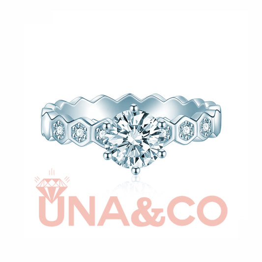 Delicate Honeycomb CVD Diamond Ring