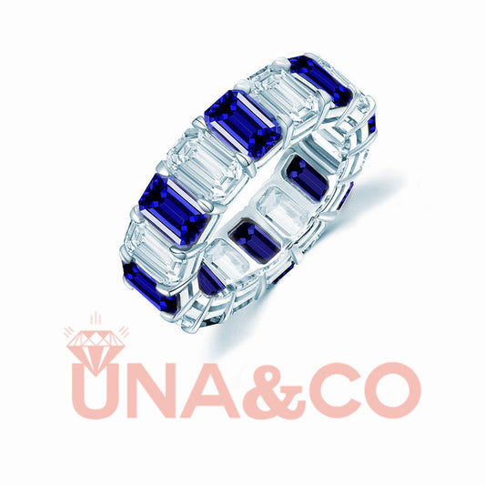 Emerald Cut Sapphire Gem Ring